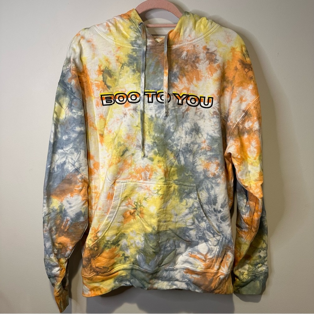 the lost bros disney boo to you halloween tie dye hoodie sweatshirt size large